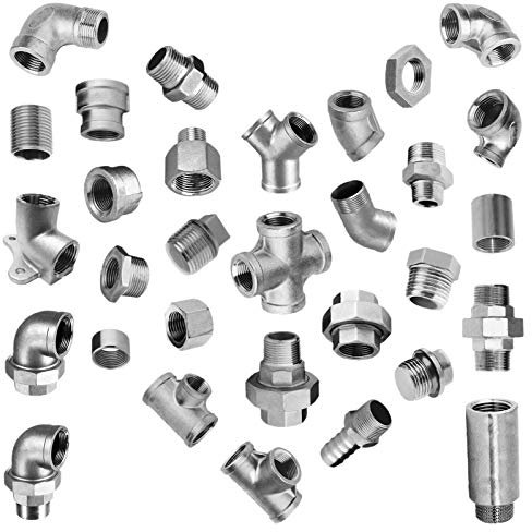 T Stück aus V4A Edelstahl 3/4 Zoll IG x IG x IG DN20 Innengewinde Innendurchmesser 24mm Gewinde Fitting Trinkwasser geeignet Rohr Verschraubung 90° Grad Abzweig 3 Anschlüsse INOX