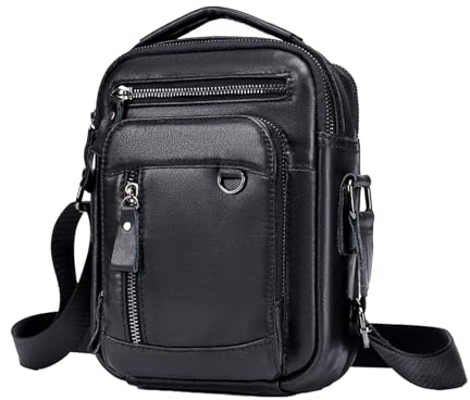 pundarika umhängetasche herren leder Schultertasche leder männertasche handtaschen für männer kleine,Verstellbarer Schultergurt.