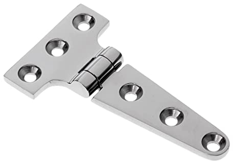 Scharnier, 4' 6' 8' Heavy Duty Marine 316 Edelstahl T-Stück for Boot, Wohnwagen, Schrank, Schuppen, Garten, Holztür und Tor, T-Scharnier-Hardware (Size : 4 Inch)