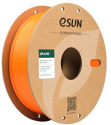 eSUN PLA Filament 1.75mm, PLA Basic 3D Drucker Filament Maßgenauigkeit +/- 0.03mm, 1KG Spule (2.2 LBS) Super Speedy PLA Filament für 3D Drucker,Orange,
