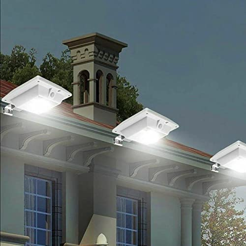 ZJchao Lampe de Clôture Solaire, Lampe de Gouttière, 6 LED étanche, Lampe de Clôture à énergie Solaire, Lampe de sécurité de Jardin, Décoration Extérieure