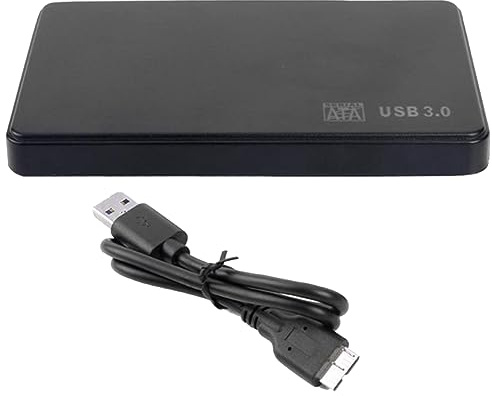DKSooozs Boîtier SSD SATA vers USB 3.0 Cassette de Disque Dur Mobile Noir 2,5 Pouces avec Câble USB3.0/2.0 pour Stockage Externe HDD SSD