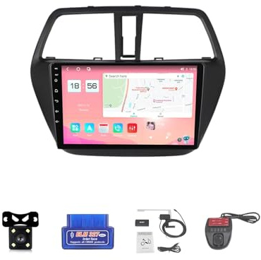 For Suzuki SX4 2 S-Cross 2012-2016 Car Stereo 2 Din Wireless Carplay Android Auto 9 Full IPS Touchsreen HD Live Rearview/BT 5.0/WIFI/4G SIM/DVR/GPS/SWC/OBD 2/FM AM Radio RDS DAB+DSP(Size:M500S)