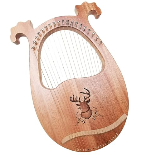 harfe instrument 19-saitige Anfängerharfe Leicht Zu Erlernen Tragbares Kleines Musikinstrument Klassische Holzfarbe Mit Muster
