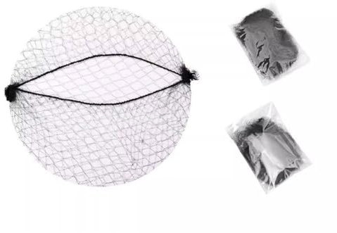 Haarnetzbeutel, schwarz, lockiges Haar, spezielle hohe Elastizität, ultrafeine Perücke, weiches, elastisches Haar, unsichtbarer Faden, Haarnetz, 100 Stück