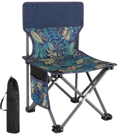 Chaises de camping pliables | Chaise de voyage portable – Chaise de camping supportant 130 kg avec poche latérale pour aventure en plein air, randonnée, pique-niques