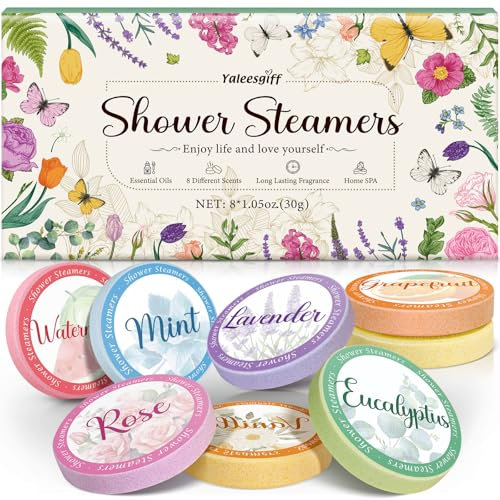 Yaleesgiff Gifts for Women Shower Steamers Aromatherapy Birthday Gifts, Home SPA Natural Essential Oil Shower Bombs Gifts for Christmas Stocking Fillers, Advent Calendar 2025