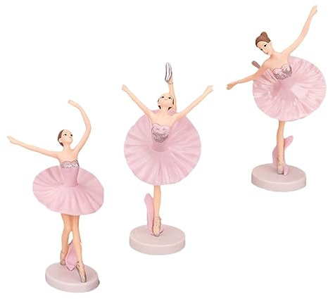 MAGICLULU Ballerina Ornamente Aus Kunststoff Handbemalt Desktop Deko Ballerina Mädchen Modelle Kinderspielzeug Wohnzimmer Tischdeko