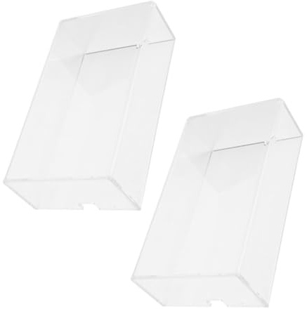 Transparente Mausabdeckung aus Acryl, Abnehmbar, 2 Stück für Zuhause | Schutz gegen Wasser und Schmutz, mit Wählbarem Kabeleingang, Kratzfest und Waschbar