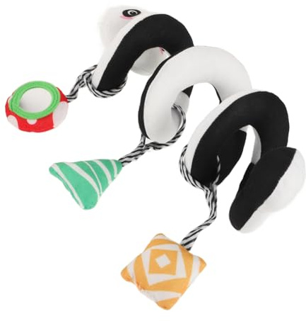 Abaodam Panda Hänge-Spielzeug Für Weicher Plüsch Sensorisches Spielzeug Mit Hohem Kontrast Aktivitätsspielzeug Für Kinderwagen Babybett Stubenwagen Autositz Und Reisen