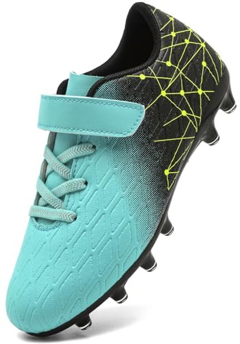 DimaiGlobal Scarpe da Calcio Bambini Ragazzi con Tacchetti Bassi Professionali Scarpe da Calcetto Futsal e Allenamento per Interno/Esterno - Antiscivolo Junior