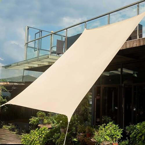 Large Waterproof Outdoor Sun Shade Canopy for Cars & PatiosWeatherResistant Rectangular Shade Sail Air Permeable Reinforced Edges 900cm x 1100cm