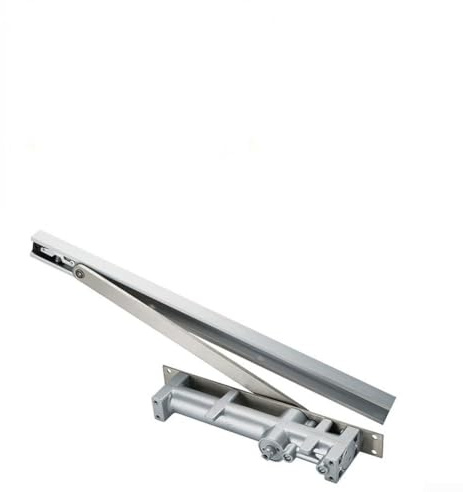 Chiudiporta automatico nascosto per porte in legno fino a 45 kg, tampone idraulico regolabile con velocità di chiusura regolare, argento (design invisibile per