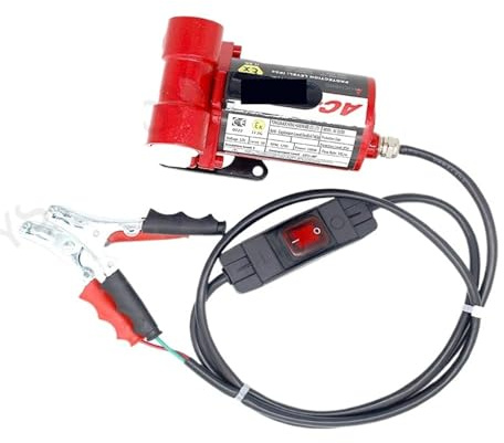 MNMIOIO 12V Electric Fuel Transfer Pump, Gasoline Refueling Pump, Small Self-Priming Oil Pump For Gasoline, Kerosene, 30L /min,Fuel Transfer(Set meal 3)