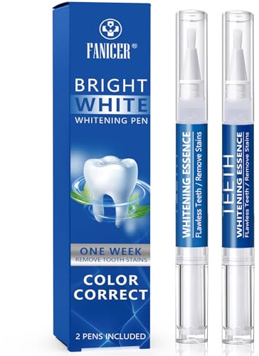 2 Piezas Bolígrafo Blanqueador de Dientes, Profesional Teeth Whitening Stick, Efectivo Blanqueador Dental, Para Manchas Café,Manchas Té, Blanqueamiento Dental Efectivo