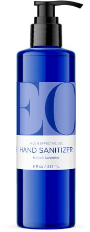 EO Hand Sanitizer Gel, 8 Ounce (Pack of 1), French Lavender, Sugarcane Derived Alcohol with Essential Oils