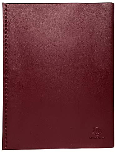 Exacompta - Ref 88525E - Sichtbuch Vega PVC blickdicht - geeignet für A4-Dokumente, aus weichem PVC, leicht, 50 Hüllen, 100 Sichtseiten - Burgunderroter Einband