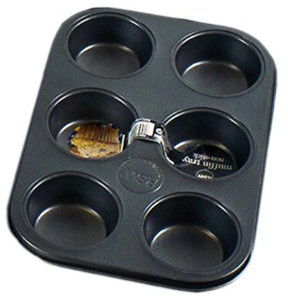 Non Stick 6 Cup Muffin Tray Deep Strong & Durable Material 26 x 3cm from Royle Home