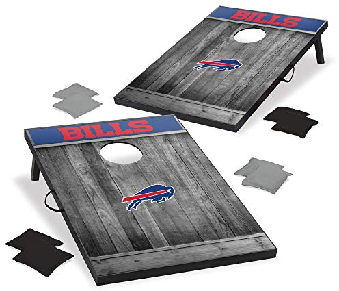 Wild Sports 2'x3' MDF Wood NFL Buffalo Bills Cornhole Set - Grey Wood Design