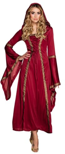 Boland - Lady Gwendolyn Mittelalterkostüm | Langes Kleid mit Kapuze für Königinnen, Karneval und Mottoparty
