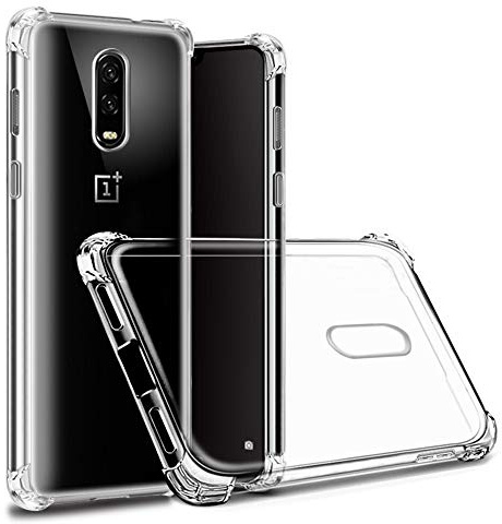 Hually Coque pour OnePlus 6T, OnePlus 7, coque transparente en gel de silicone TPU, anti-choc, protection de téléphone pour OnePlus 6T/7