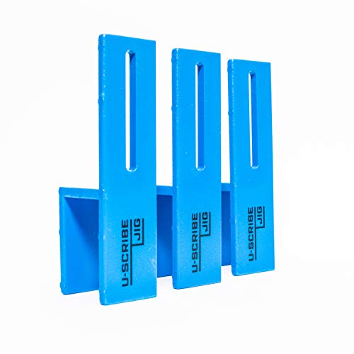 U-Scribe Jig 3 gabarits de menuiserie 19 mm – L'outil parfait pour tout installateur de cuisine, chambre à coucher et de meubles, aide avec l'installation de remplissage, de fascias et de panneaux