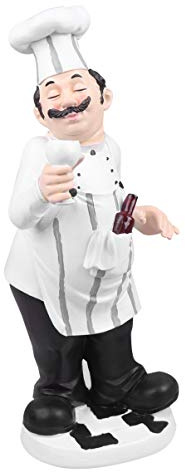 BESPORTBLE 1stk Porzellan Koch Küchenchef Statue Kochstatue Kochskulptur Harz Spielfiguren Koch Italienische Figuren Sammelfigur Dekofigur Bar Backende Zylinder Europäischer Stil 3D