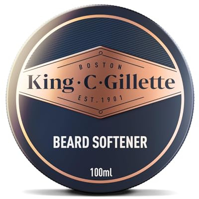 King C. Gillette Soft Beard Balm, Deep Conditioning with Cocoa Butter, Argan Oil and Shea Butter