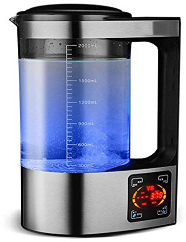 KUANDARM Bottiglia d'Acqua Ricca di Idrogeno di Grande capacità da 2 Litri con Pannello di Visualizzazione A LED Filtro Acqua per Macchina Ionizzatore d'Acqua Alcalina Microelettrolisi