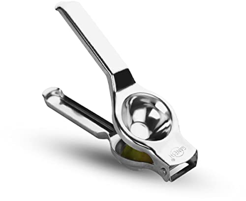 Direct Mart Lemon Squeezer with Bottle Opener, Efficient Manual Juicer, Easy Clean & Use Kitchen Items, Stainless Steel Non Slip Hand Press, Lightweight Lime Squeezer, No Rust Accessories (Silver)