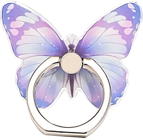 Hrippy Mignon Papillon téléphone Anneau Support de Support 360 Rotation Spin téléphone Anneau poignée Prise métal Support Pratique pour téléphone Portable