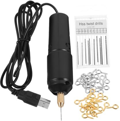 DOITOOL Mini Electric Hand Drill USB Rechargeable Rotary Tool with 8500Rpm Speed, Plastic and Copper Build for Punching Work and Polishing, Compact Portable Design for DIY Projects