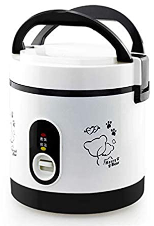 Cuociriso, Mini Padella Elettrica 1.2L Mini Cuociriso Portatile Piccolo 2 Strati Vaporiera Pentola Multifunzione Fornello Riscaldante Isolante Elettrico