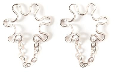 Fake Kette Brustwarze Ringe Nipple Piercing für Frauen Körper Piercing Schmuck Clip auf nicht durchbohrt topless Bikini 2pcs