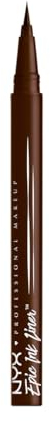 NYX Professional Makeup Eyeliner Iperpigmentato, Linee Definite e Look Intensi, Formula Waterproof a Lunga Tenuta, Epic Ink Liner, Tonalità: Milk Chocolate