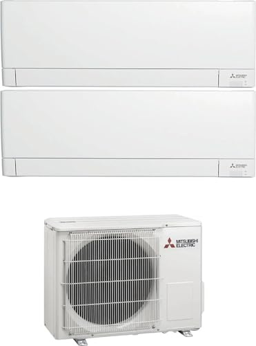 Mitsubishi AY Plus - Climatizzatore Dual Split 9000 + 12000 btu, inverter, Classe energetica A++/A++