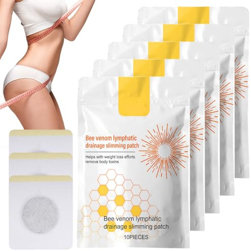 DAJASD Cerotto Dimagrante Per Veleno D'api Bostore, 50pcs Bee Venom Detox, Cerotto Dimagrante Per Il Drenaggio Linfatico