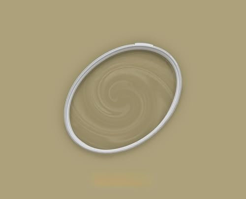 BRICOFLOR Wandfarbe olivgrün für innen in 5l und 2,5l ideal für Wohnzimmer und Flur Warme Farbe grün sehr gut deckend