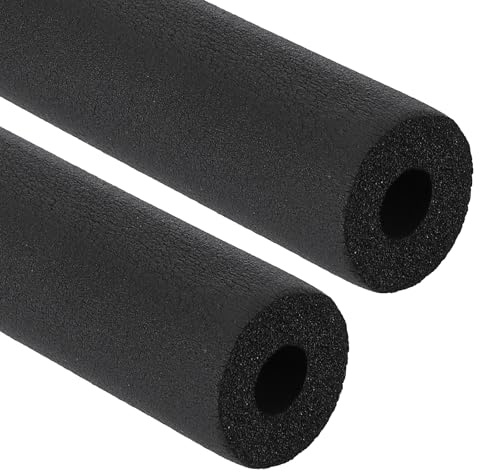 PATIKIL 2 Stück Rohrisolierung Schaumstoff Ø 16mm, 2m Gummi Schaumstoff Rohrdämmung Isolierung Rohr für Heizung Sanitär Heizungsrohr Kupferrohr (Schwarz)