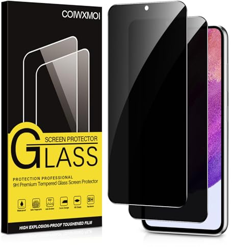 Coiwxmoi Sichtschutz für Samsung Galaxy S21 FE 5G Anti-Spähen Panzer Schutz Glas Privatsphäre Schutzfolie 9H Härte Kratzfest Bläschenfrei HD Anti Spy Gehärtetes Panzerfolie Blickschutzfolie,2 Stück