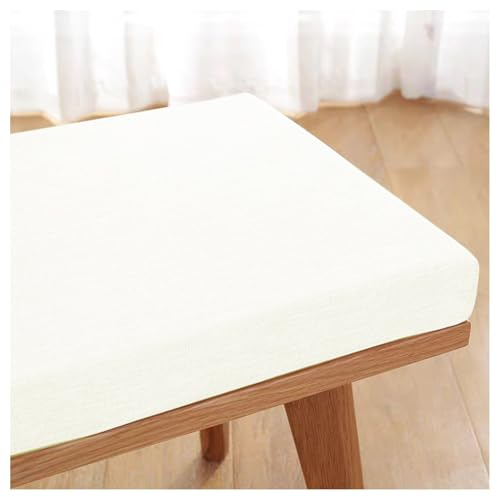 Yekuhe Bankauflage Outdoor 120x40 150x50 180x40 Sitzkissen Bank, 5CM Dicke Bankkissen mit Abnehmbarem Bezug, Stuhlkissen Sitzpolster, Bankpolster für Stuhl Boden Bürostuh(Beige,160x35cm x5cm Thick)