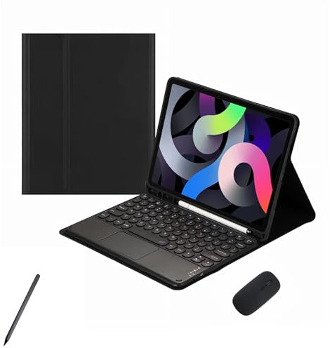 Funda Teclado Bluetooth con touchpad para iPad Mini (A17 Pro) 7ª generación 2024 / iPad Mini 6 2021 8.3 Pulgadas, Soporte para bolígrafo Incorporado, Teclado inalámbrico Desmontable (Black)