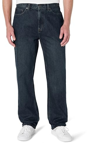Amazon Essentials Jean Coupe Décontractée Homme, Teinté Foncé Délavé, 36W / 34L