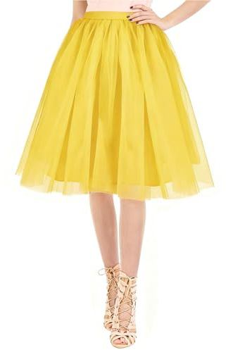 AUYAO Gonna Tulle da Donna, Donna Tutu Ballet Gonne, 80s Vintage Sottogonna Tutu, Carnevale Halloween Tutu per Adulti Donna, Donna Sottogonna Tulle Gonna Costume per Feste di Cosplay Balletto Party