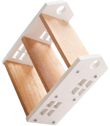 Mini-bibliothèque en Bois à Plusieurs Niveaux pour Maison de Poupées | Rangement pour Livres et Petits Objets, Design Simple et Moderne, Format Miniature pour Bureaux