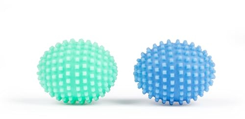 Beldray Dryer Balls, 2 Pack Reusable Tumble Dryer Laundry Balls | Blue And Mint, Plastic Spike Design, Lifts And Separates Clothes, Helps Reduce Creases, Non-Melting Plastic Construction