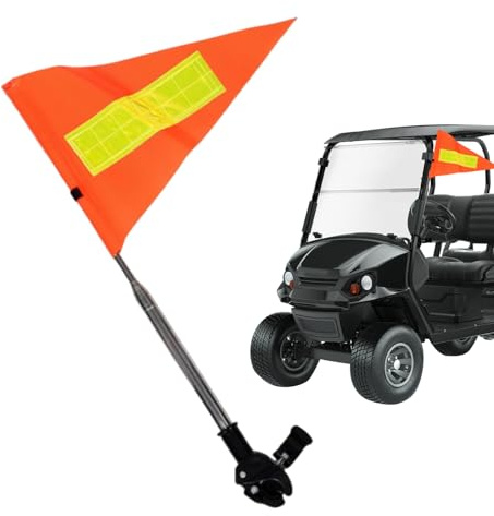 Banderas De Bicicleta Con Mástil Para Mayor Seguridad | Retráctiles 160 Cm, De Alta Visibilidad Y Con Soporte | Bandera De Seguridad Reflectante, Resistente Al Agua Y Al Desgarro