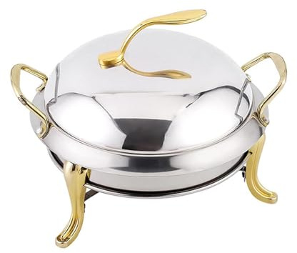 Edelstahl Chafing Dish Set mit Pfannen, Deckel und Brennstoffhaltern für Buffet Servieren auf Partys, Hochzeiten, Banketten