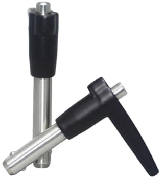 1pc di perno di blocco a sfera con molla in acciaio inox con maniglia a L e diametro 8mm, perno di posizionamento di sicurezza a sblocco rapido, 8x35mm