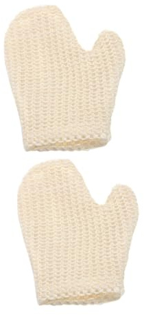 DECOMELODY 2stücke Peeling-badehandschuhe aus Sisal Strapazierfähig für Körperpeeling Badetücher mit Rauber Textur für Hautpflege Schnell Trocknend und Wiederverwendbar